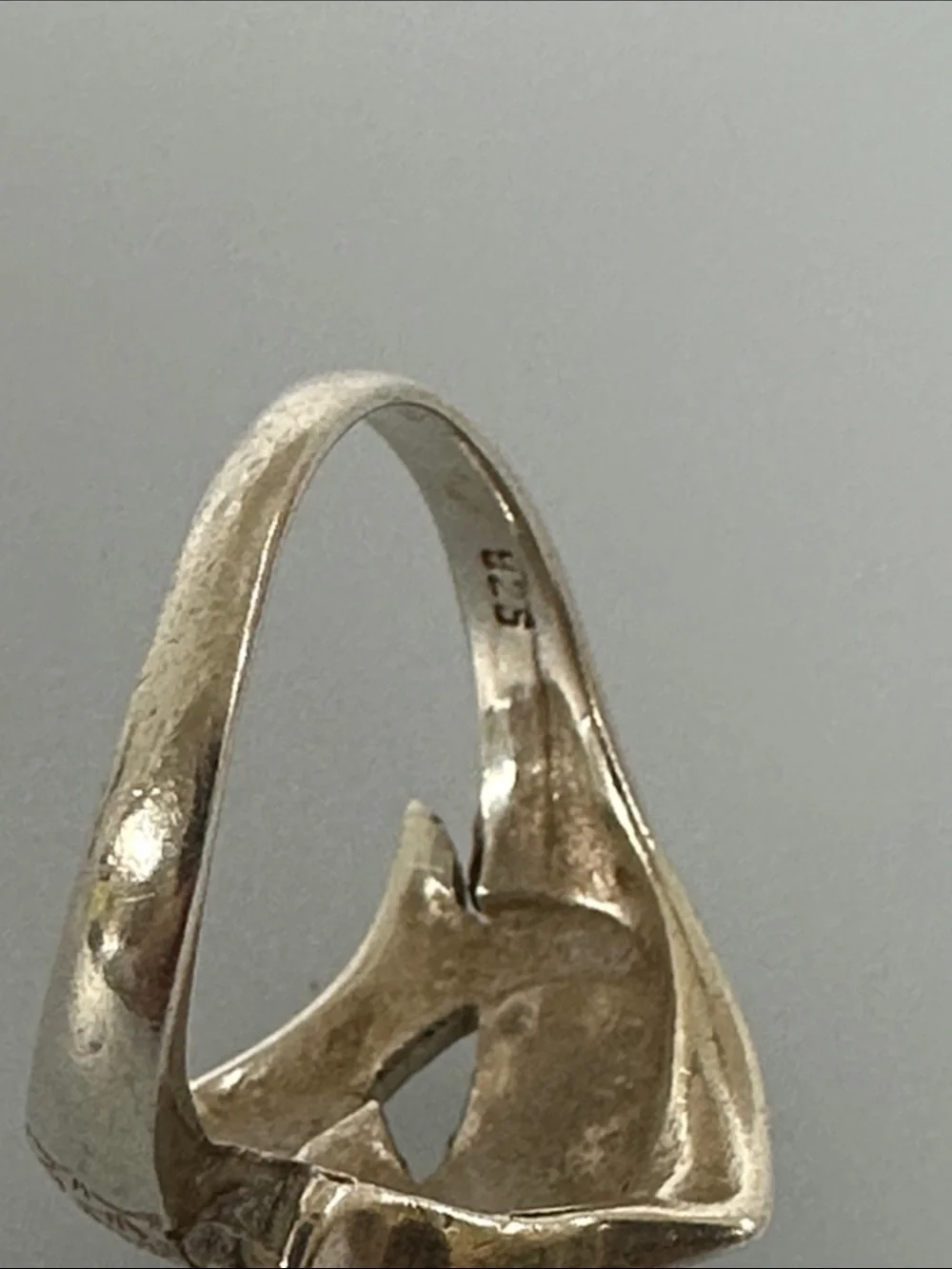 925 Sterling Silver Artisan Fish Wrap Ring